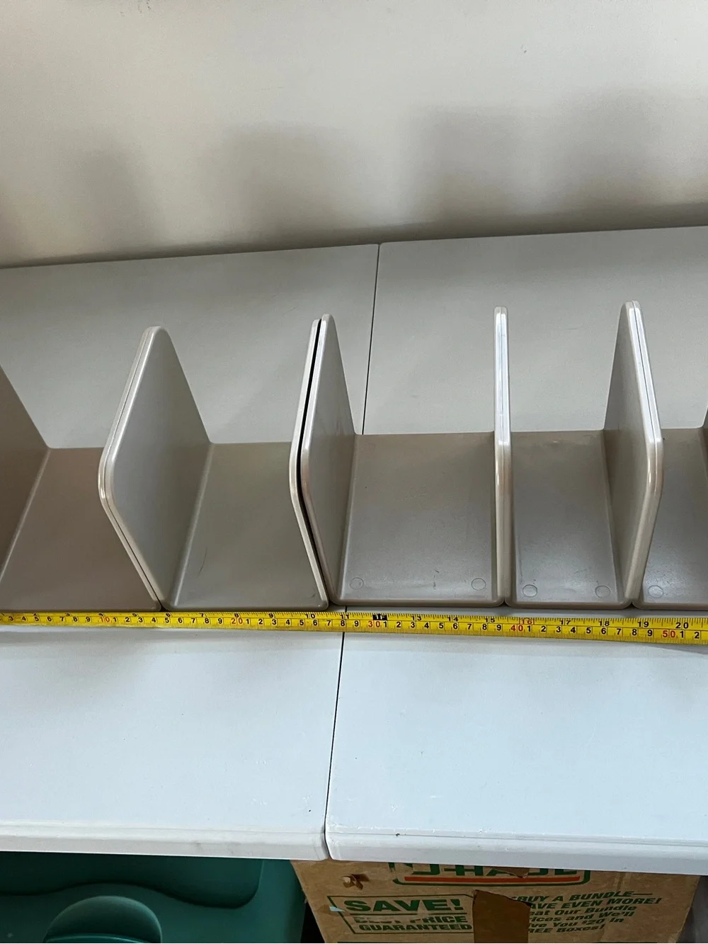 Multi-Slot Kitchen Organizer Rack in Light Gray